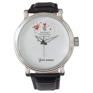 Montre Couple romantique collé comme de la glu pour la Sa
