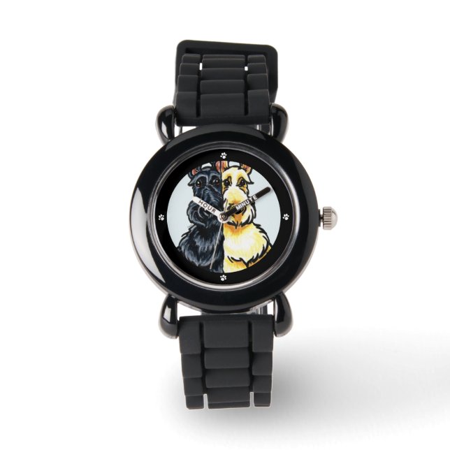 Montre Couple Scottie Duo Black Wheaten (Recto)