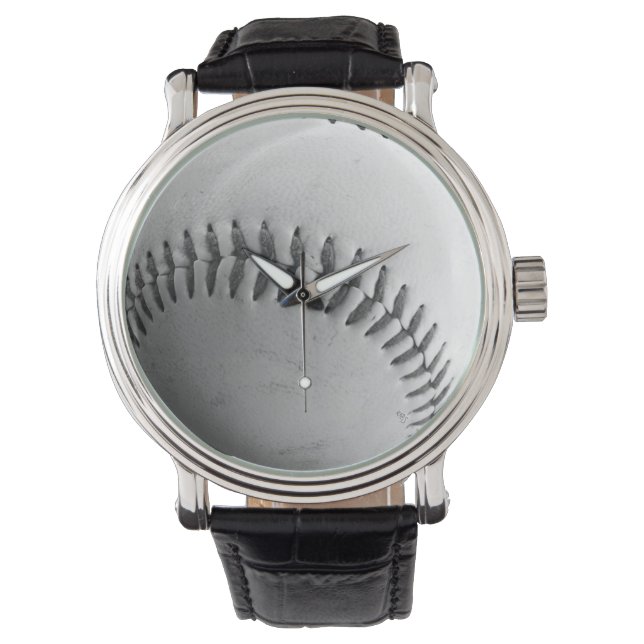 Montre Coups de baseball noir et blanc (devant)