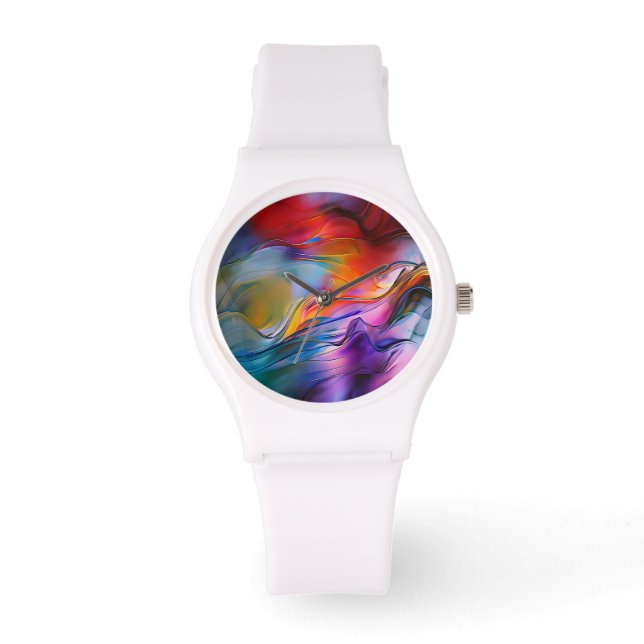 Montre "Courants chromatiques" Abstrait contemporain (Recto)