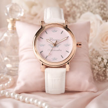 Couronne de princesse vintage rose et gris nom per