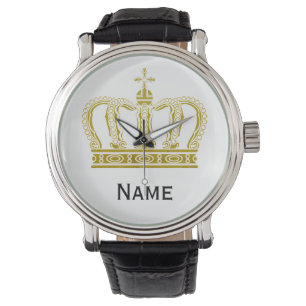 Montre Couronne d'or + votre texte