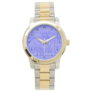 Montre Course de chevaux bleu Pastel Thoroughbred