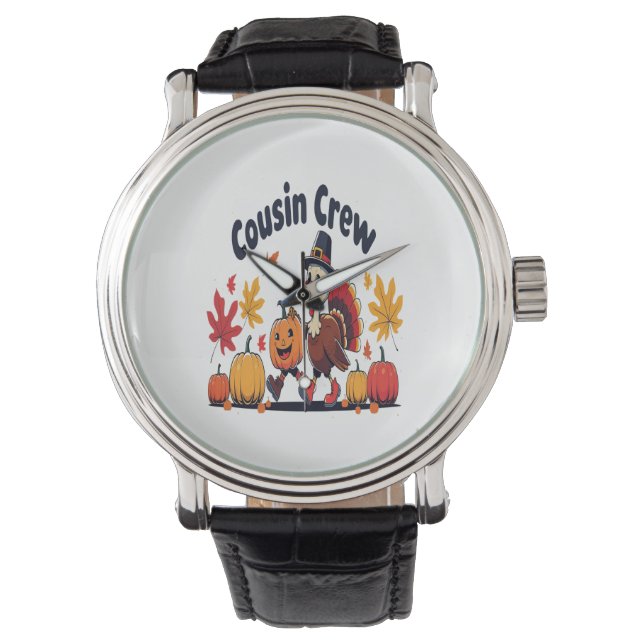 Montre Cousin Crew Thanksgiving Citrouille (devant)