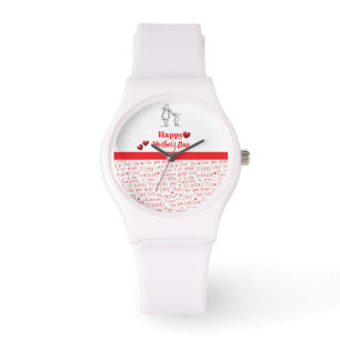 Montre Coussin en dessin au trait pour la fête des Mères