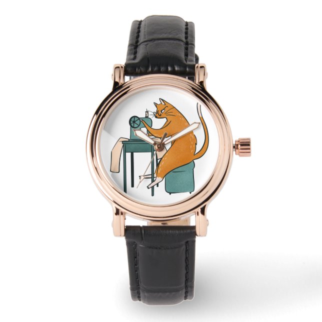 Montre Couture vintage de chat (Recto)