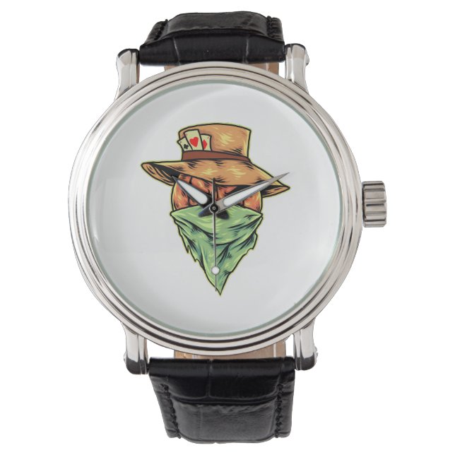 Montre cowboy à halloween (devant)