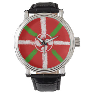 Montre Craie originale dessinée Ikurriña et Lauburu,