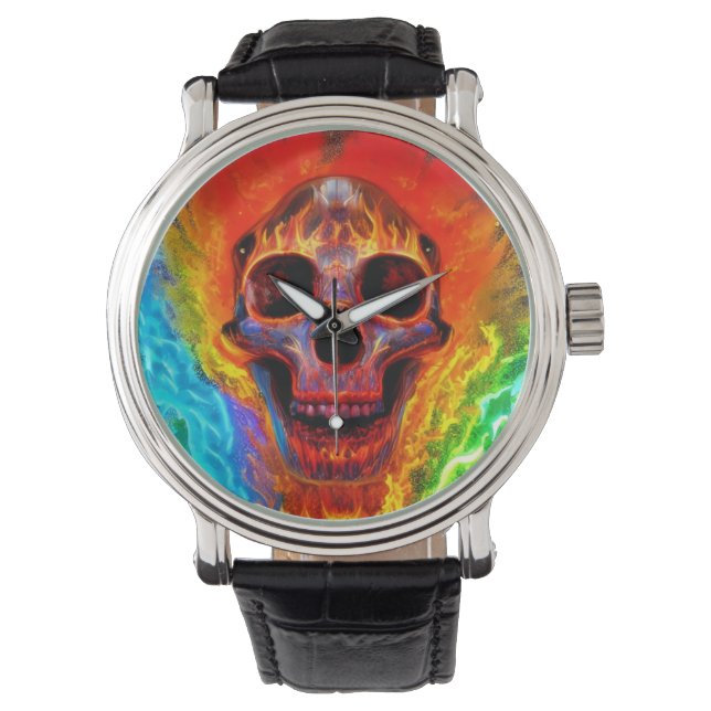 Montre Crâne couleur (devant)