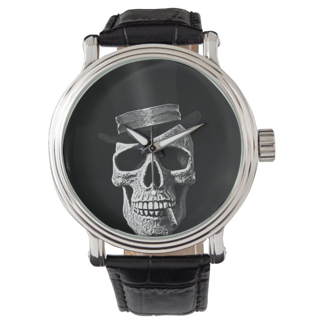 Montre Crâne de chapeau supérieur (devant)