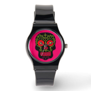 Montre Crâne de sucre noir