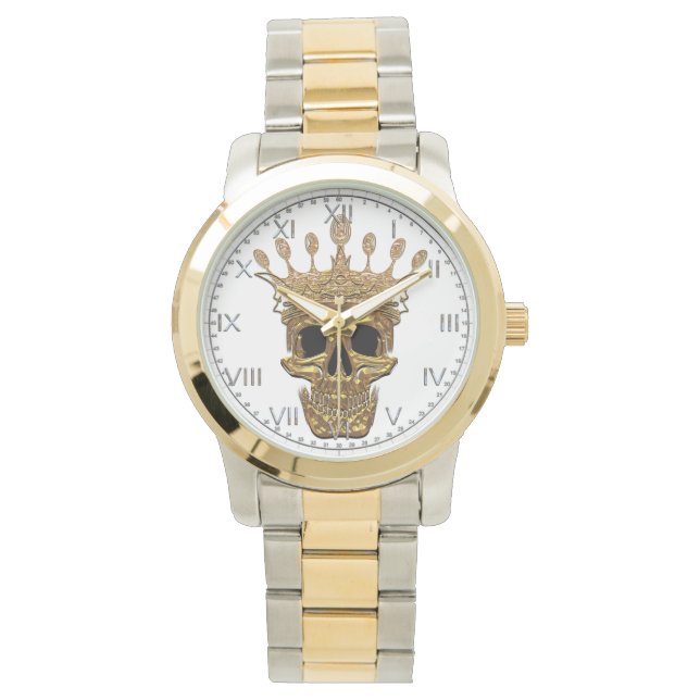 Montre Crâne d'or (devant)