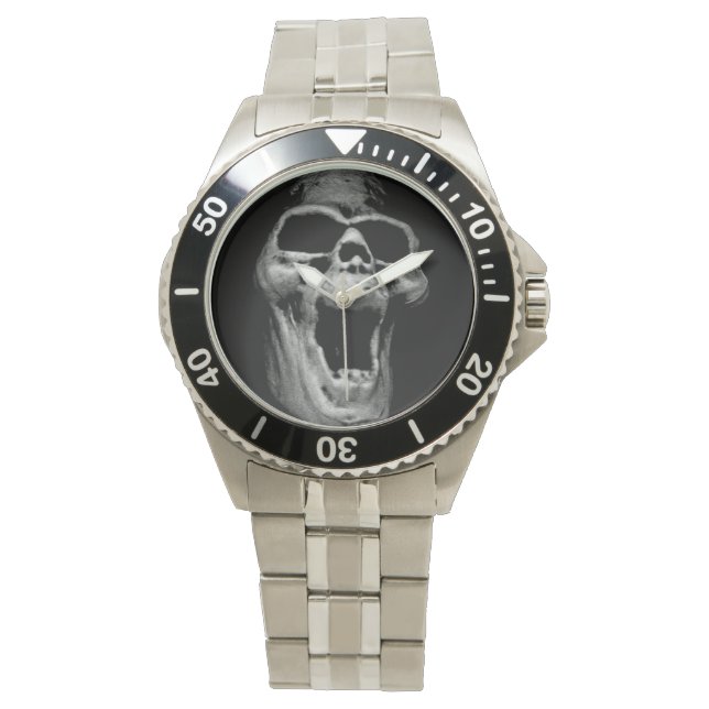 Montre crâne effrayant (devant)