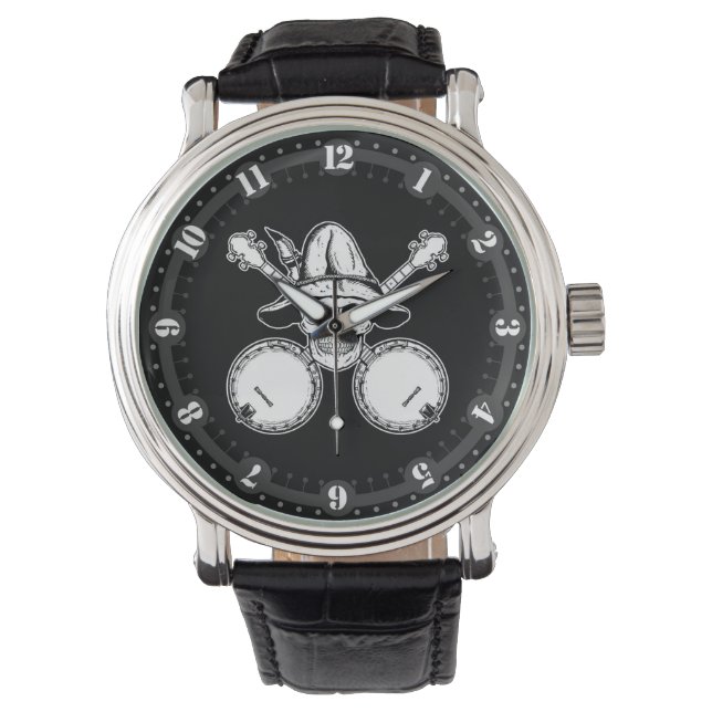 Montre Crâne et Banjos (devant)