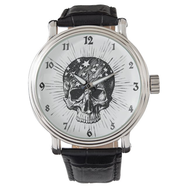 Montre Crâne et étoiles II (devant)