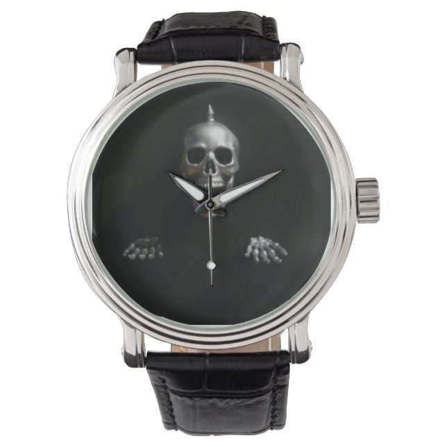 Montre Crâne et mains Spike par KLM (devant)