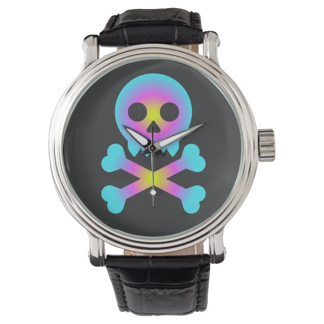 Montre Crâne et os croisés (devant)