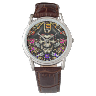 Montre crâne pirate