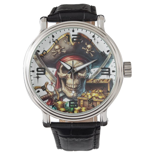 Montre crâne pirate (devant)