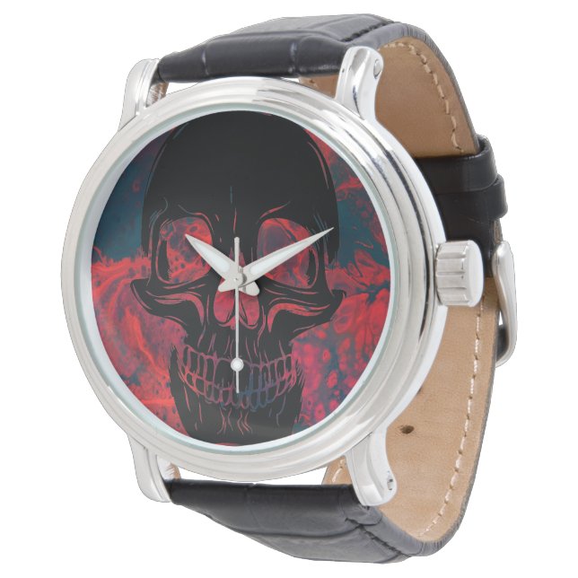 Montre crâne pour hommes (Incliné)
