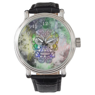 Montre Crâne sucre Squelette Grunge