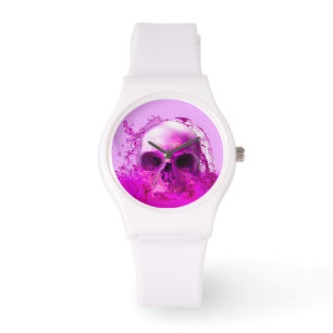 Montre Crâne Violet dans l'Eau