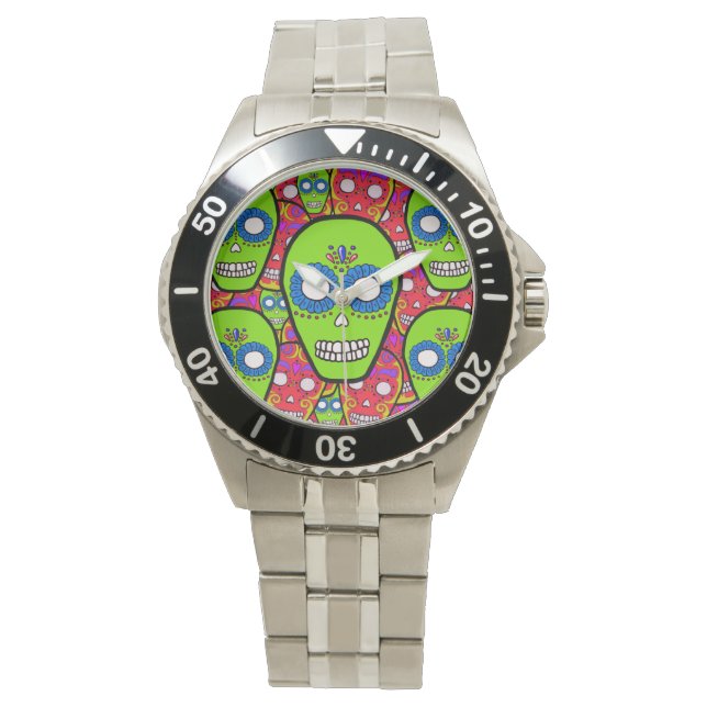 Montre Crânes de sucre de Calaveras (devant)
