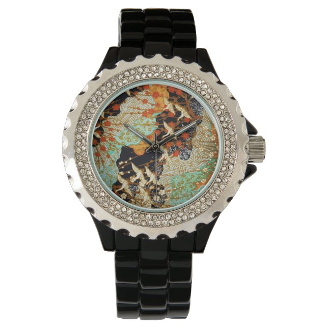 MONTRE CRANES DE VOL AVEC FLEURS DE PRINTEMPS (devant)