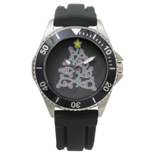 Montre Crânes gothiques Veille d'arbre de Noël