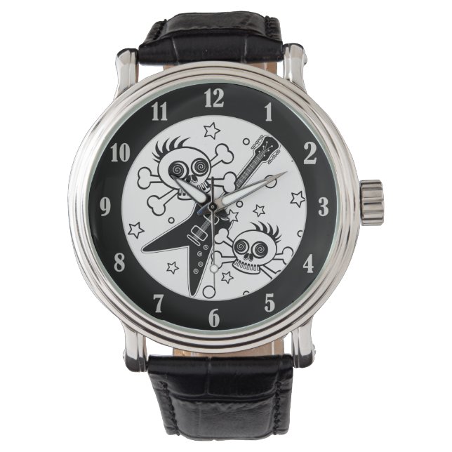 Montre Crânes métalliques lourds (devant)