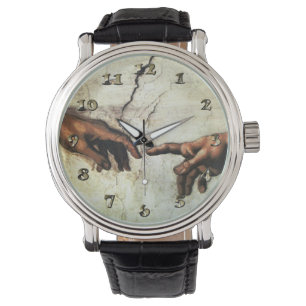 Montre Création d'Adam - Mains Michelangelo 1475 - 1564
