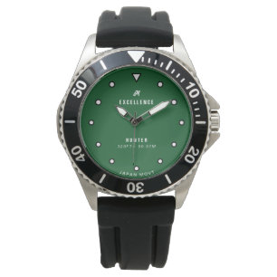 Montre Créez votre propre typographie Monogramme Mens ver