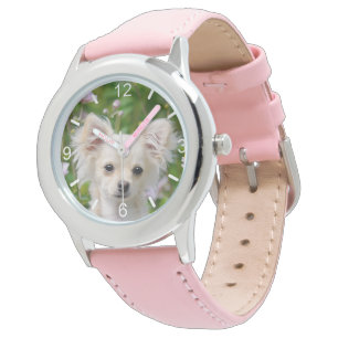 Montre Crème lounghair mignonne Chihuahua Chien Chiot Pup
