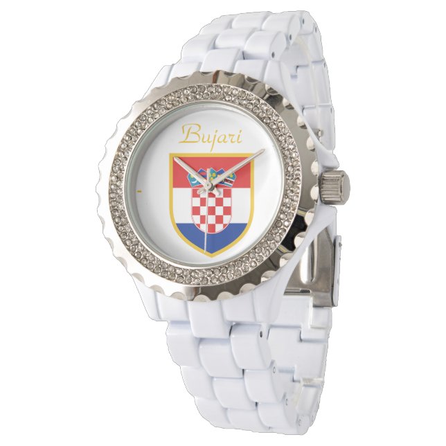Montre Croatia Flag Personalized (Incliné)