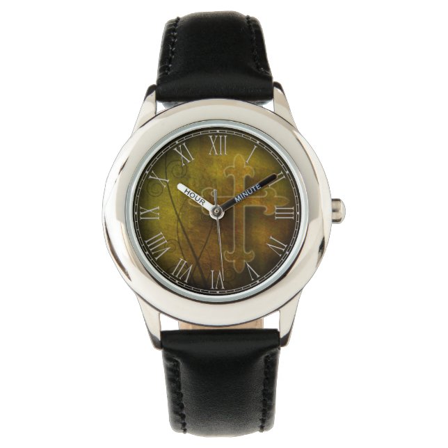 Montre Croix-cadeau de Dieu chrétien personnalisé (devant)