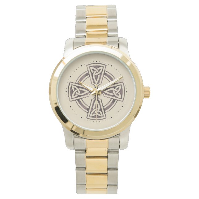 Montre Croix celtique Christian Irish Nordology Lys (devant)