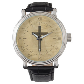 Montre Croix chrétienne de base Maple Rosewood