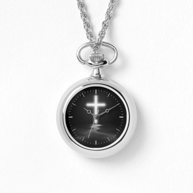 Montre Croix chrétienne Réflexion dans la fosse (Recto)