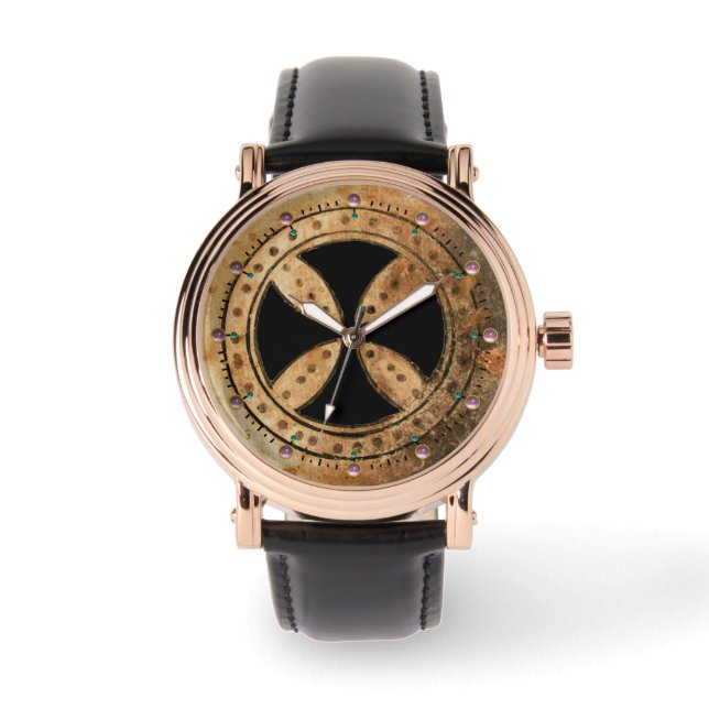 Montre CROIX DE MODÈLE ANTIQUE, Noir (Recto)