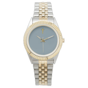 Montre Croix Gris Bleu