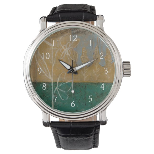 Montre Croquis floral avec Fleur sauvage et Plante (devant)
