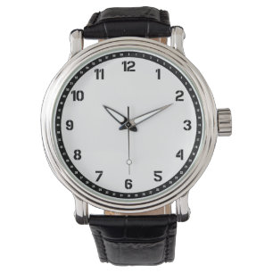 Montre Cuir Noir Vintage