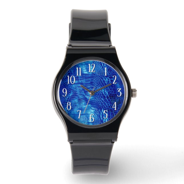 Montre Cuir Royal Blue Faux (Recto)