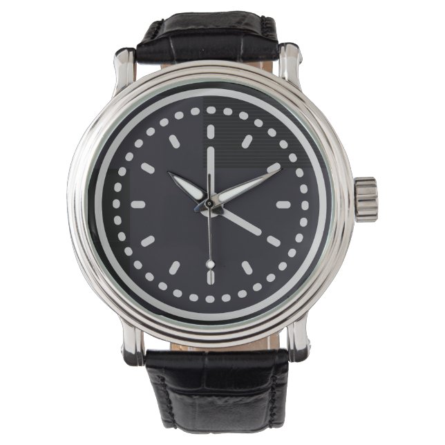 Montre Cuir Turquoise classique (devant)