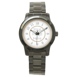 Montre Custom Photo Brown Moderne Minimaliste
