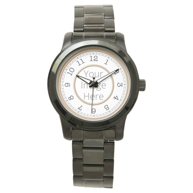 Montre Custom Photo Brown Moderne Minimaliste (devant)