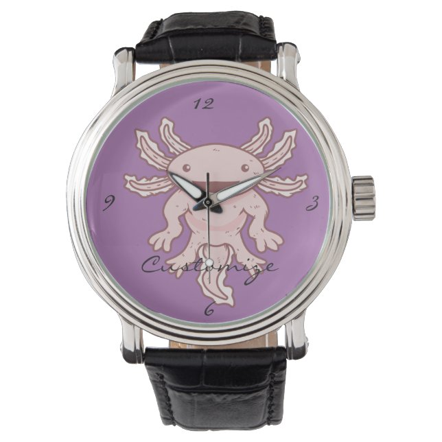 Montre Cute Axolotl rose Thunder_Cove (devant)