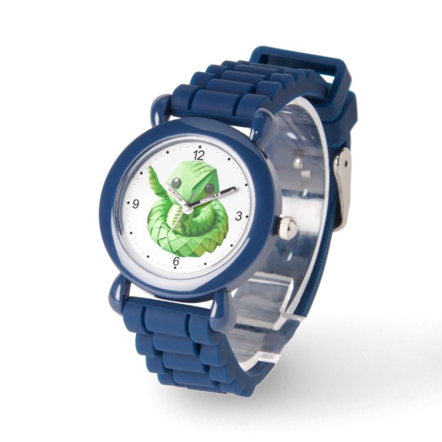 Montre Cute Bébé Serpent Chinois Nouvel An Origami Enfant (Angle)