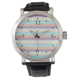 Montre Cute blue brown stripes