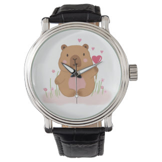 Montre Cute Capybara Love Valentine Anniversary Gift
